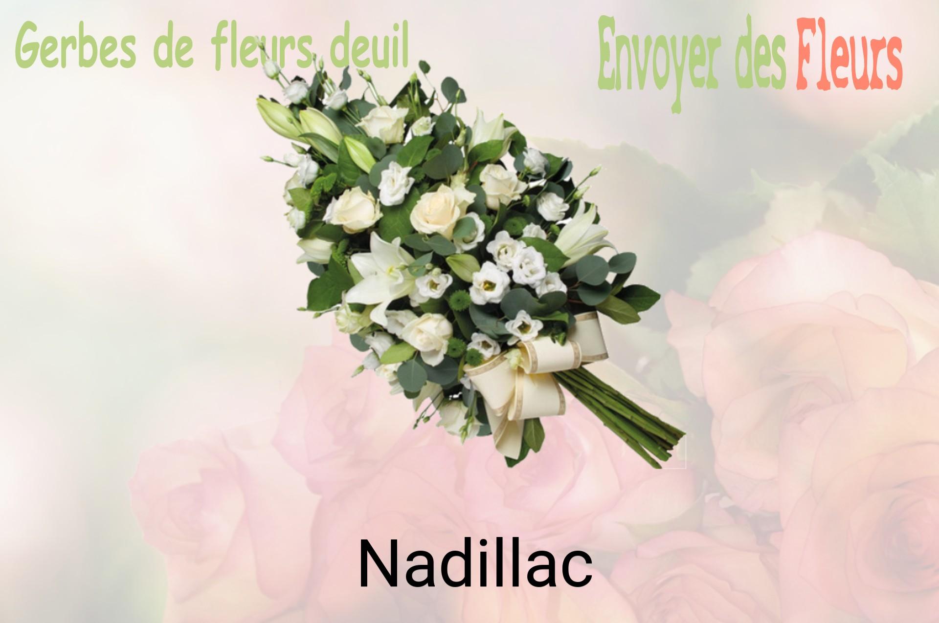 Gerbe de fleurs de deuil livrée à Nadillac